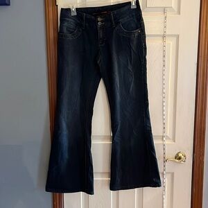 Highway jeans size 13-dark wash, flare jeans. 76% cotton 22% polyester2% spandex